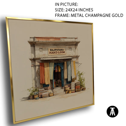 Artwork in Metal Champagne Gold Frame