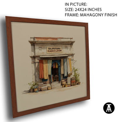 Artwork in Mahogany Finish Frame