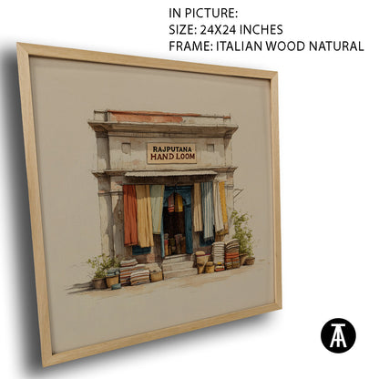 Artwork in Natural Wood Frame