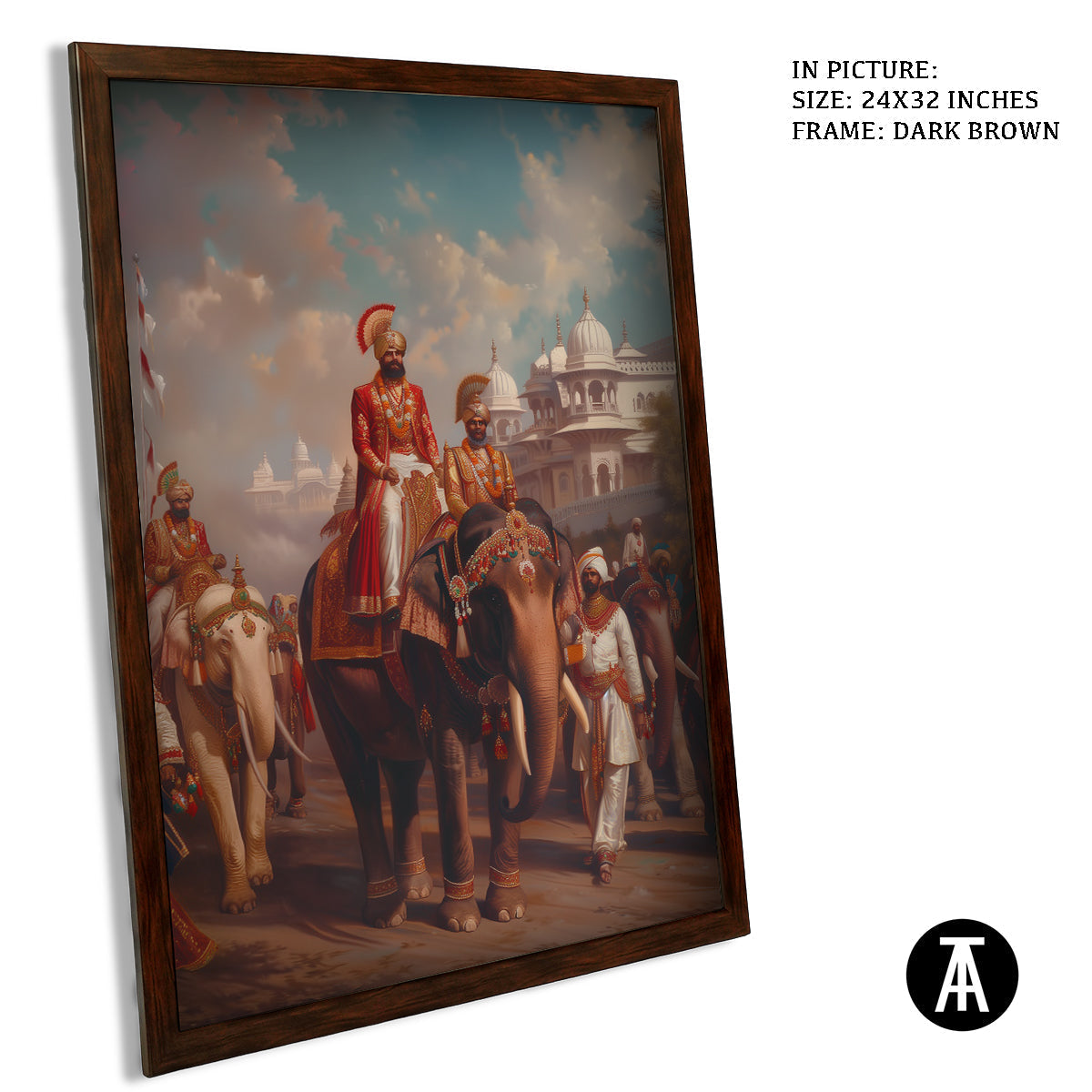 Artwork in Metal Champagne Gold Frame