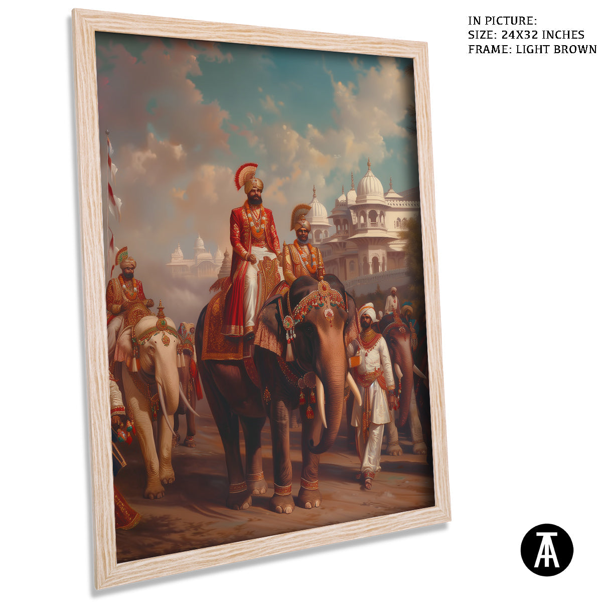 Artwork in Dark Brown Frame