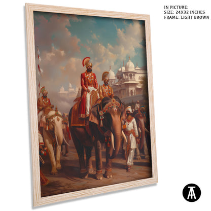 Artwork in Dark Brown Frame