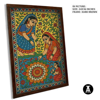 Artwork in Dark Brown Frame