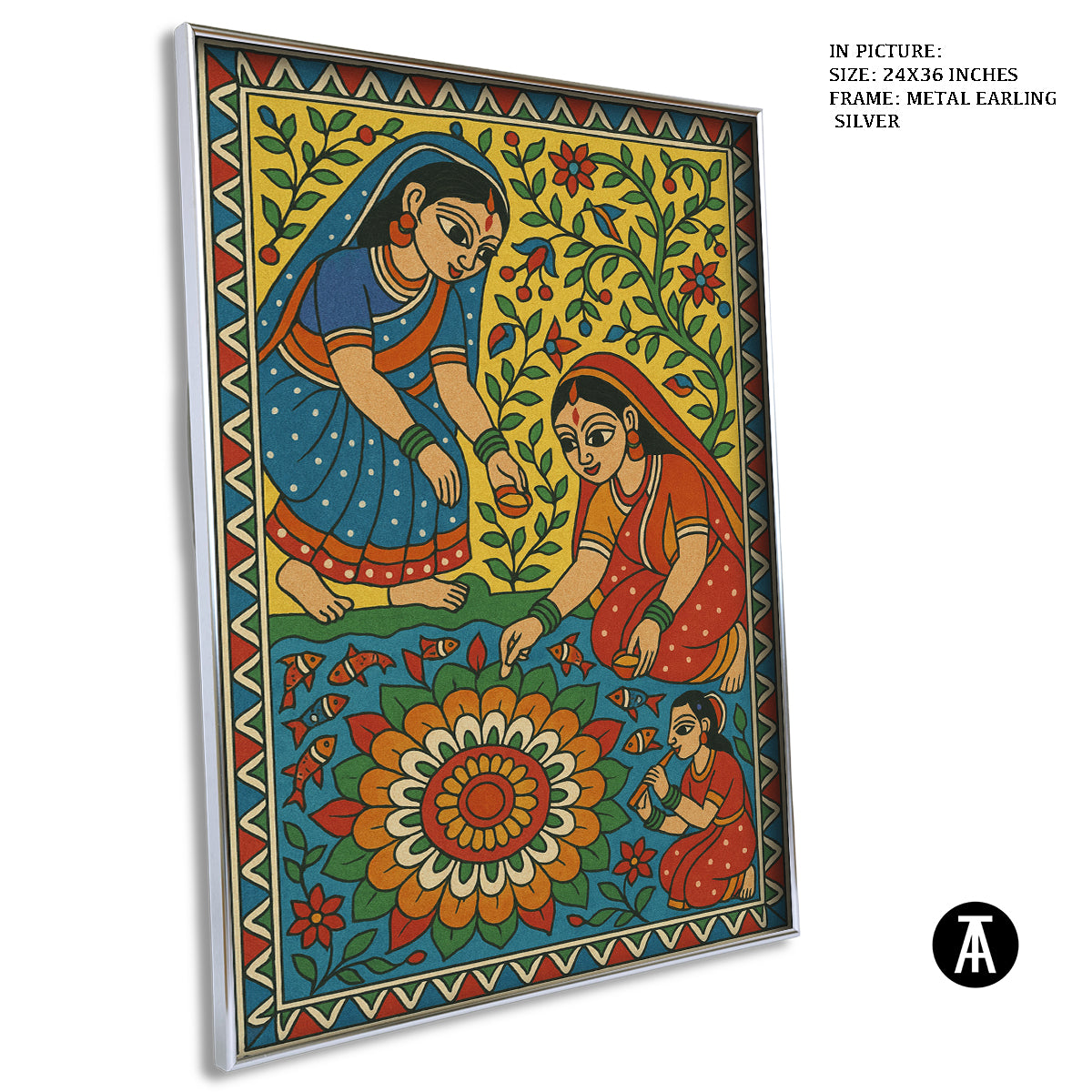 Artwork in Metal Earling Silver Frame