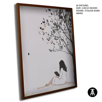 Artwork in Dark Wood Frame
