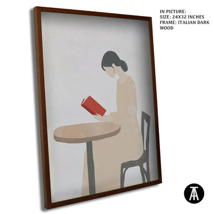 Artwork in Dark Wood Frame