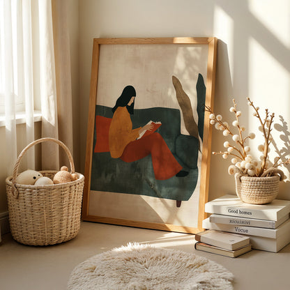 Boho Art Painting in a Lifestyle Setting