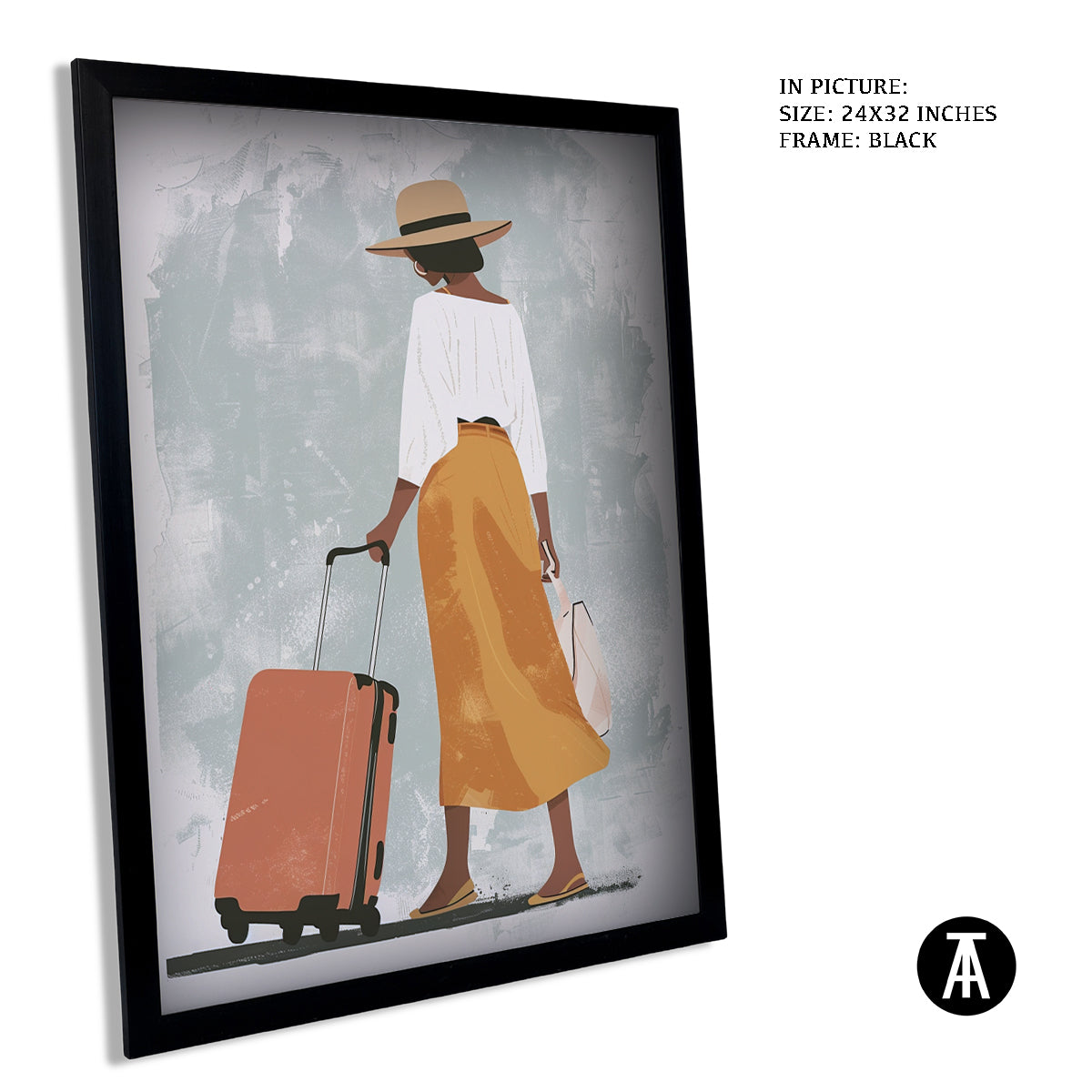 Sample Artwork in Black Frame