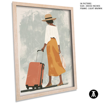 Sample Artwork in Light Brown Frame