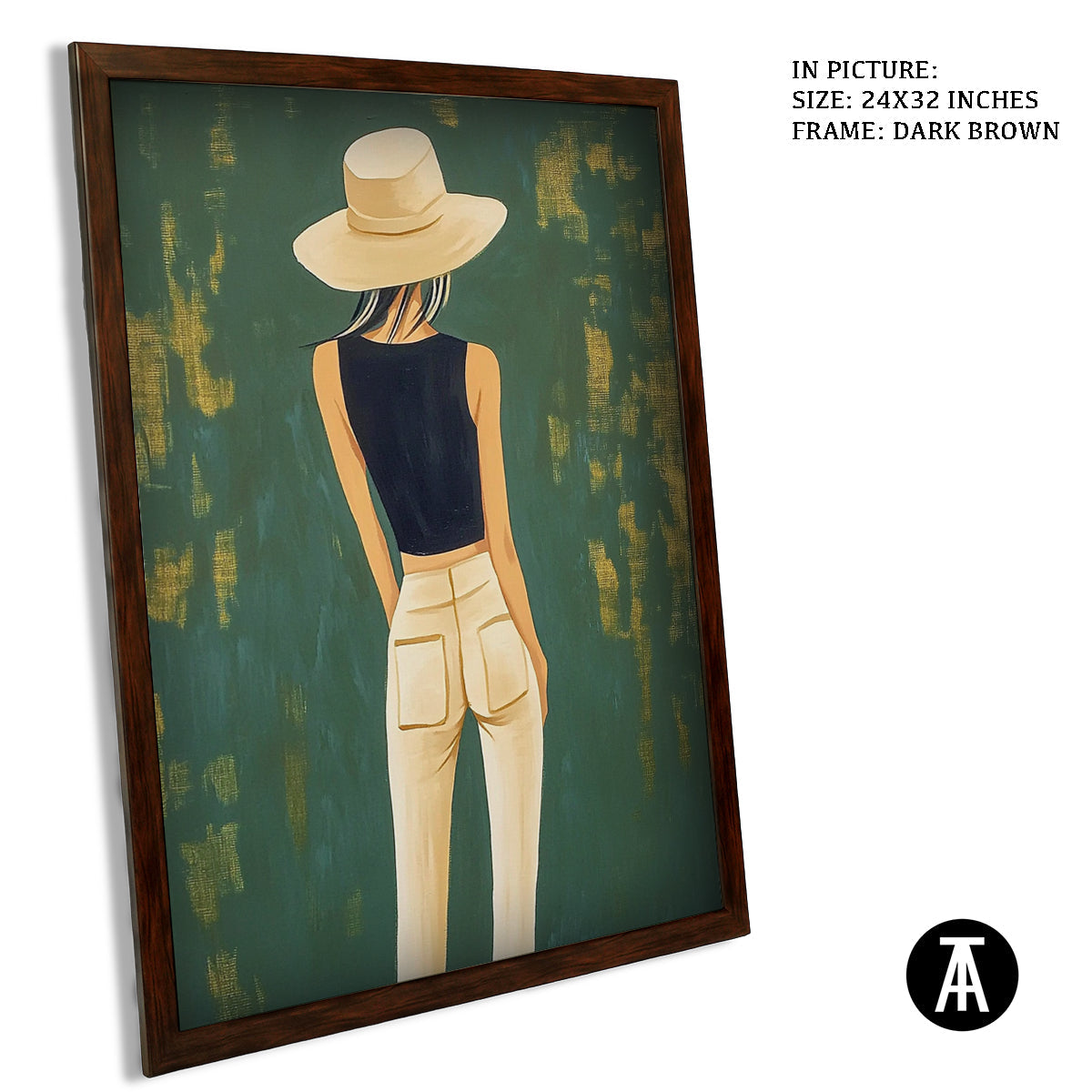 Artwork in Metal Champagne Gold Frame