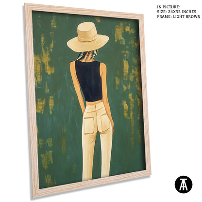 Artwork in Dark Brown Frame