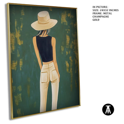 Artwork in Light Brown Frame