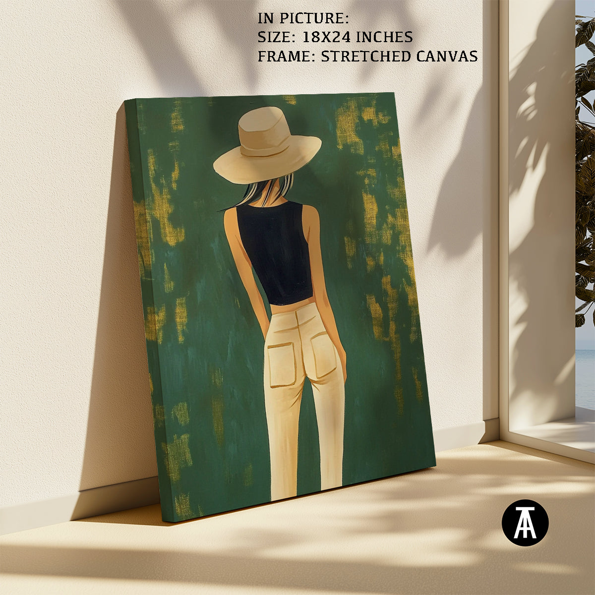 Artwork in Natural Wood Frame