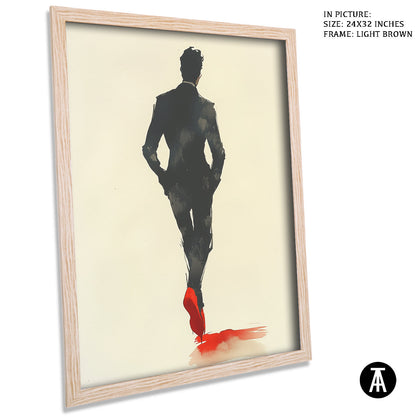 Artwork in Dark Brown Frame