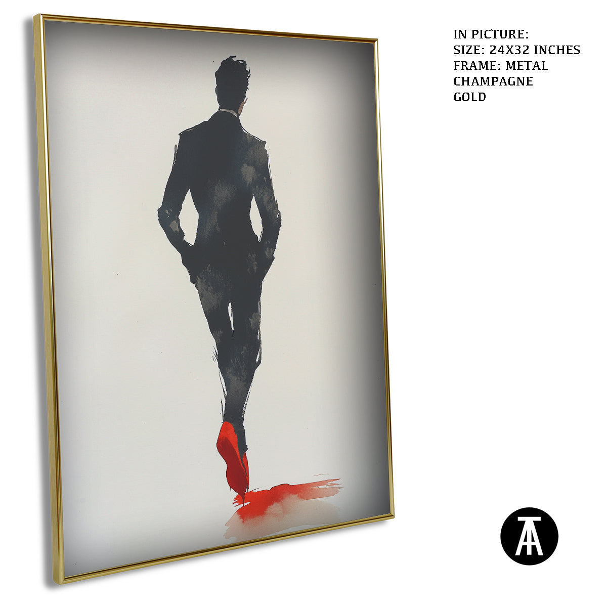 Artwork in Light Brown Frame