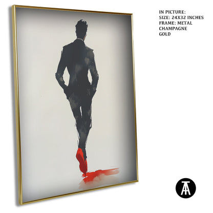 Artwork in Light Brown Frame