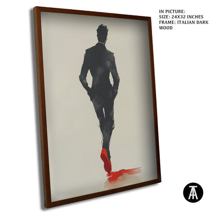 Artwork in Dark Wood Frame