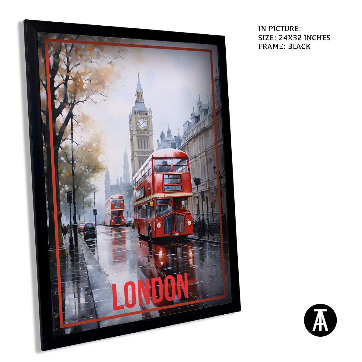 Sample Artwork in Black Frame