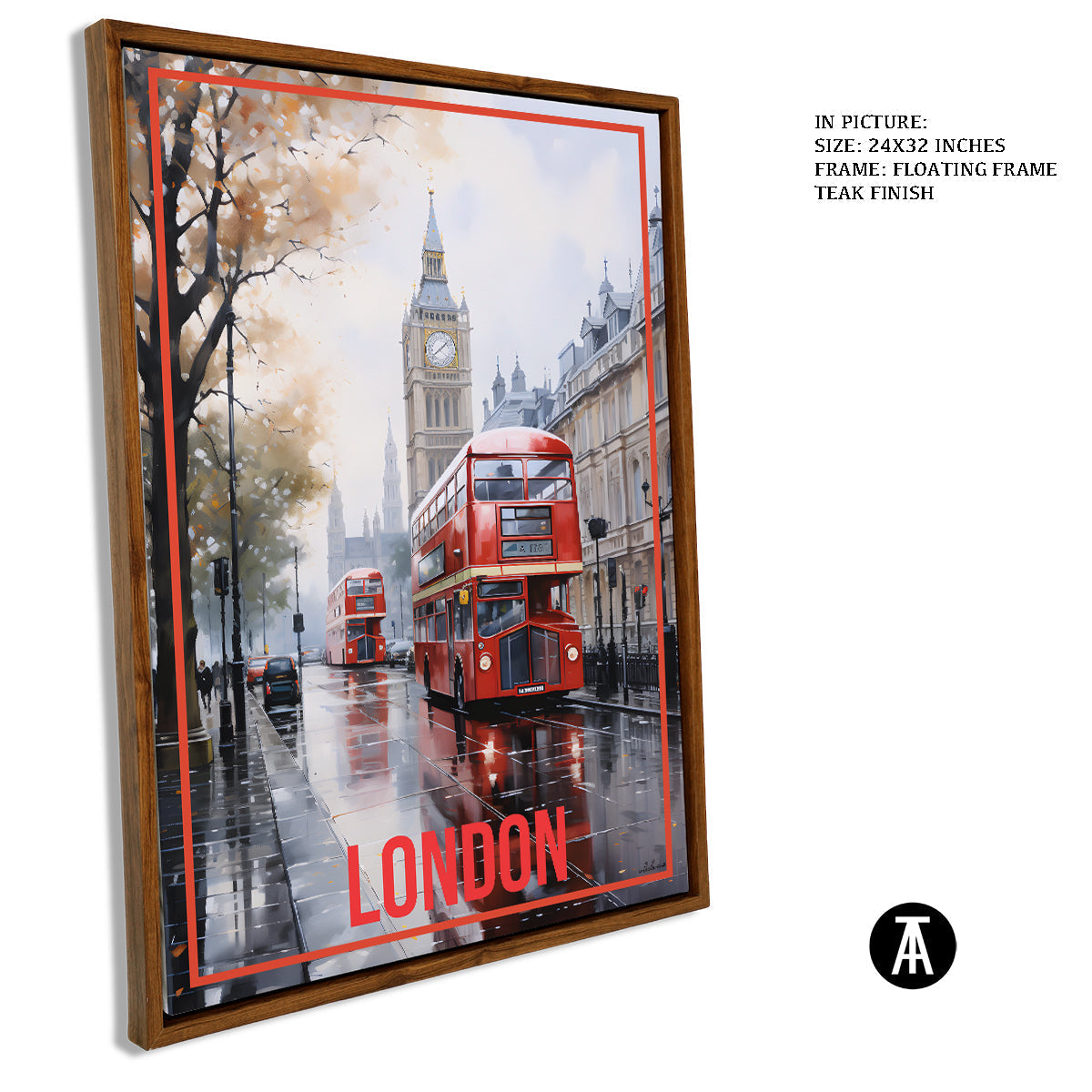 Sample Artwork in Floating Frame