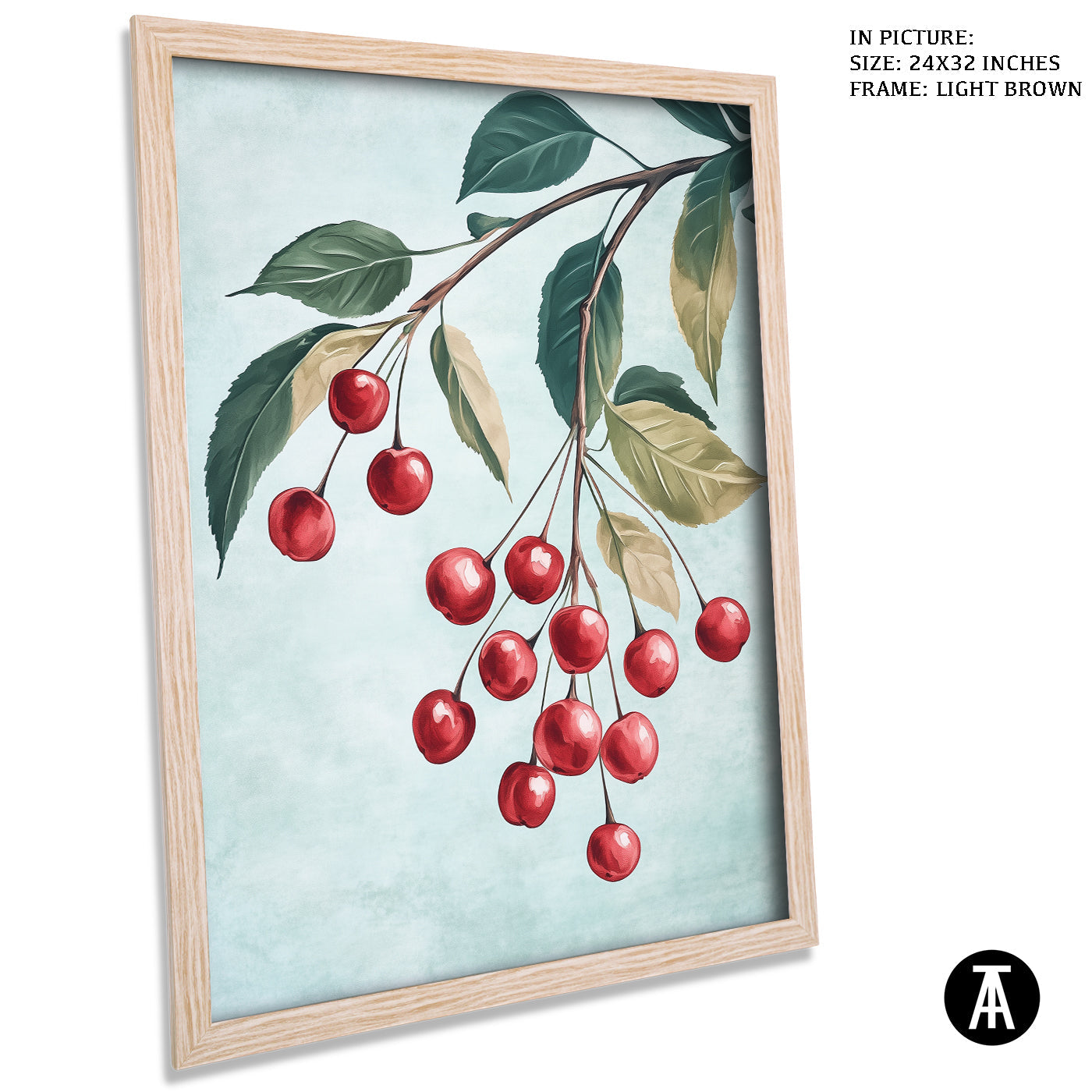 Artwork in Dark Brown Frame
