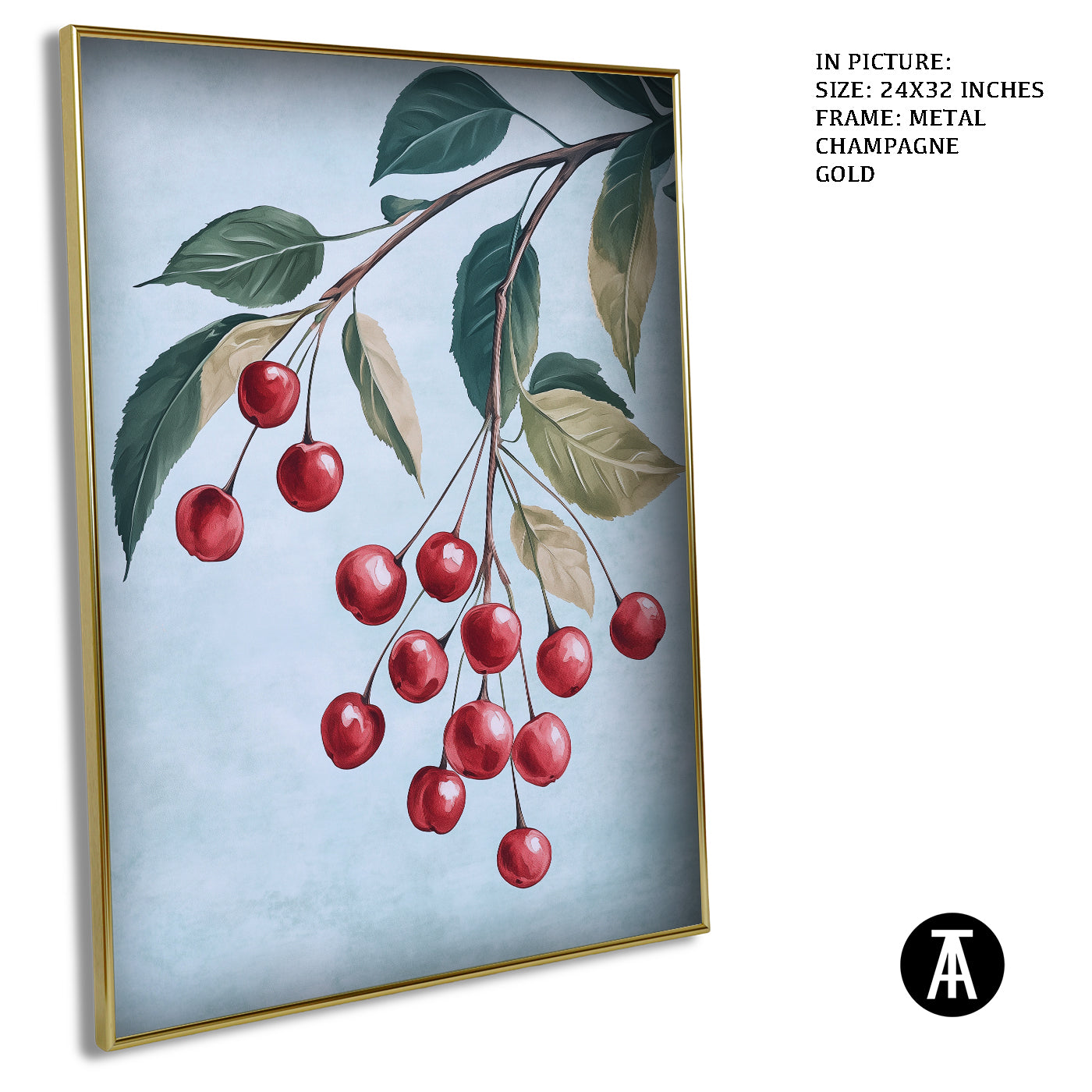 Artwork in Light Brown Frame