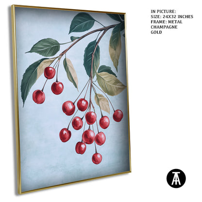 Artwork in Light Brown Frame