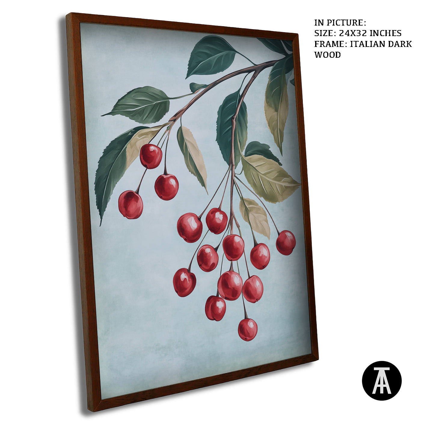 Artwork in Dark Wood Frame
