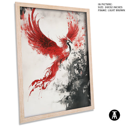 Artwork in Dark Brown Frame