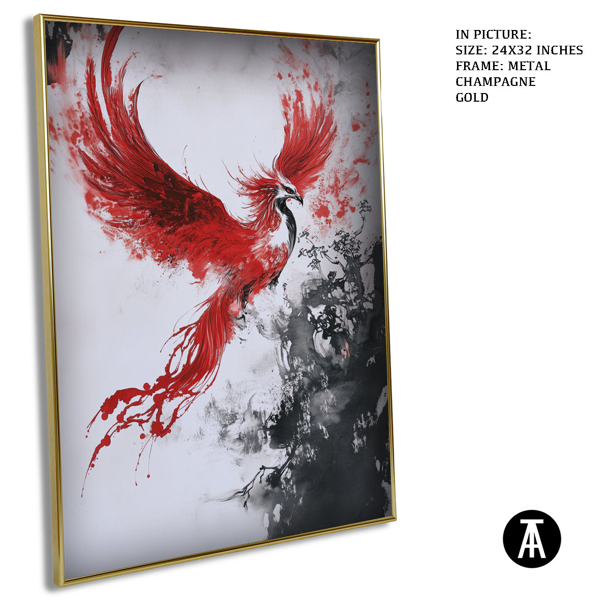Artwork in Light Brown Frame