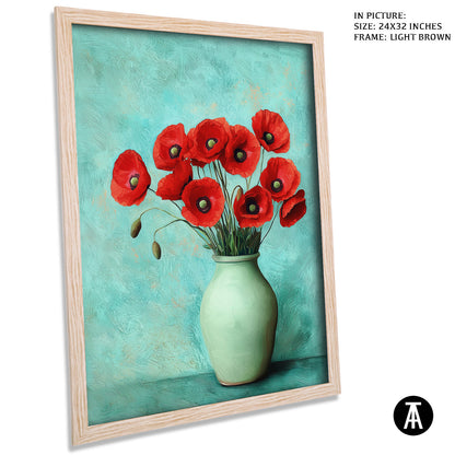 Artwork in Dark Brown Frame