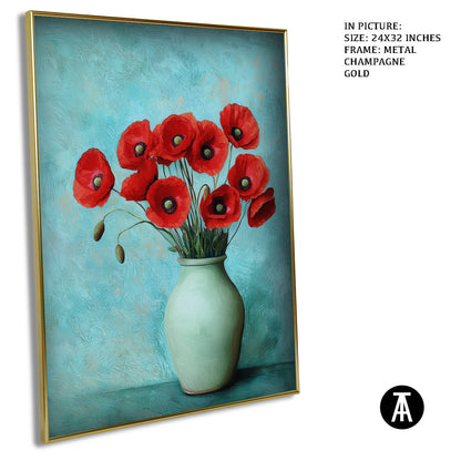 Artwork in Light Brown Frame