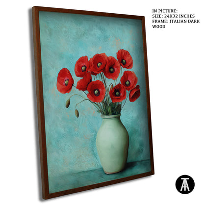 Artwork in Dark Wood Frame