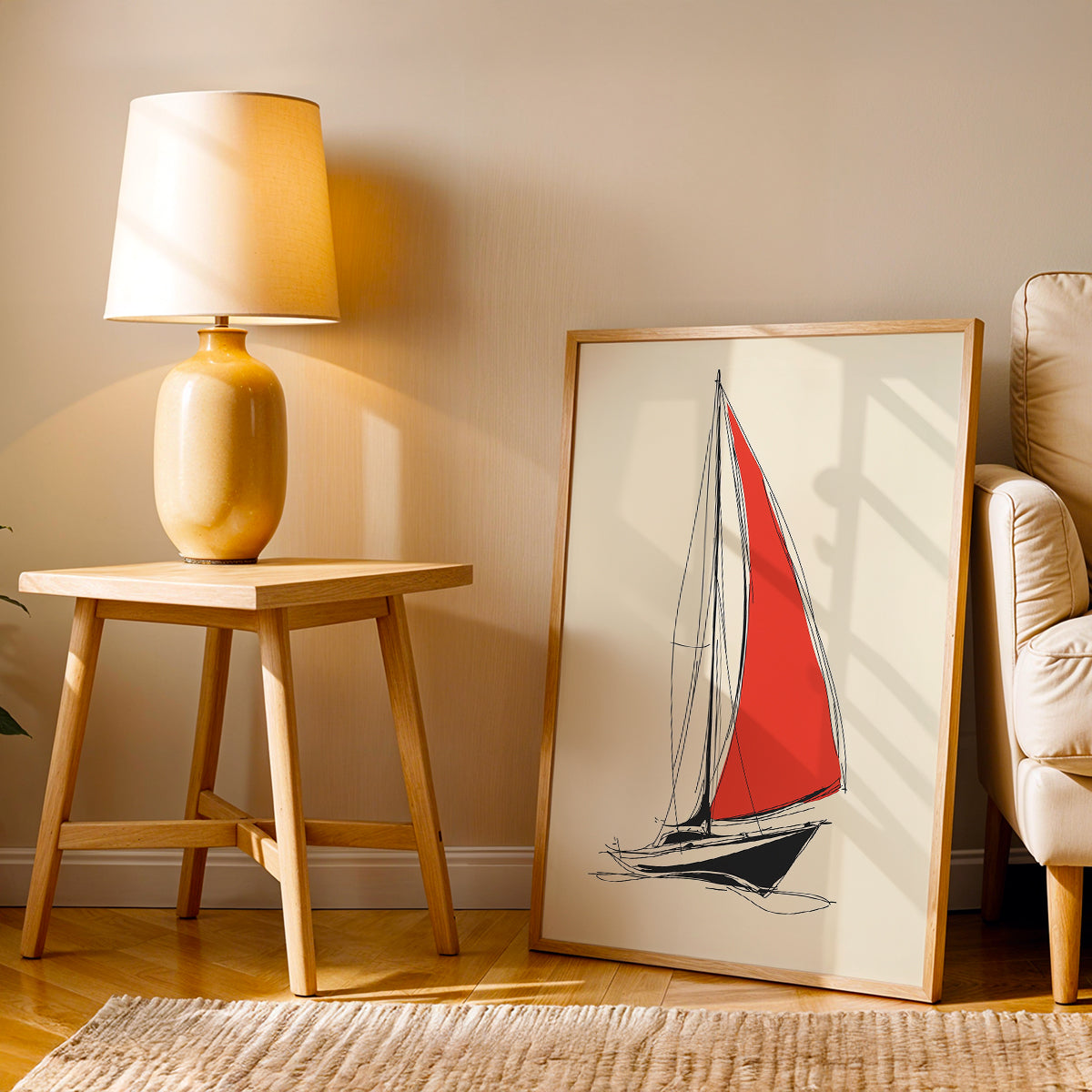 Minimalist Artwork in a Lifestyle Setting