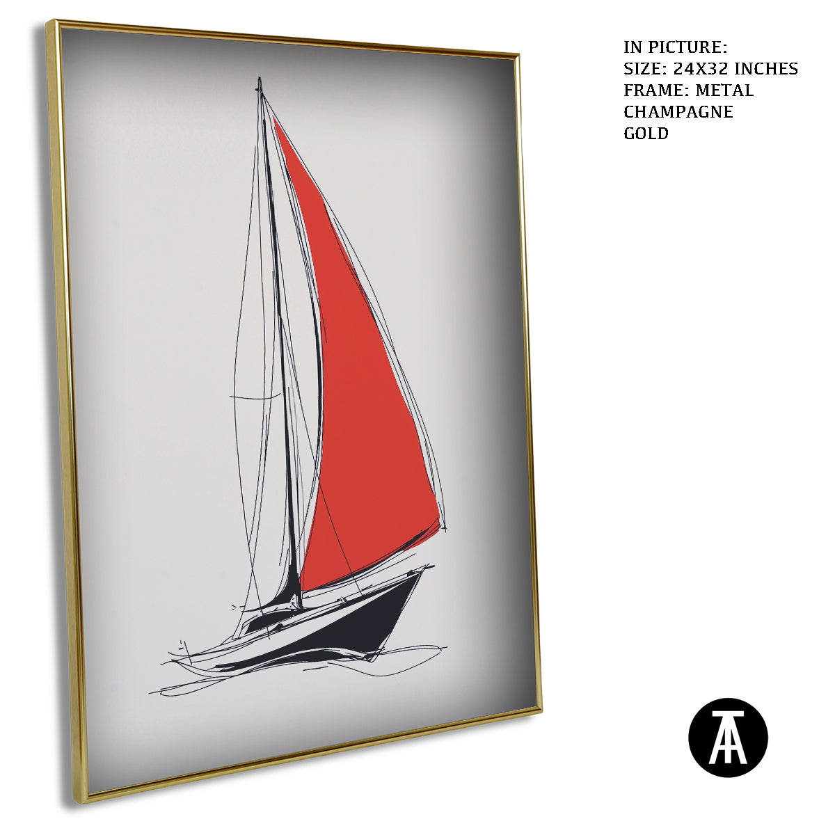 Artwork in Light Brown Frame