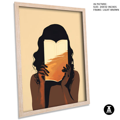Sample Artwork in Light Brown Frame
