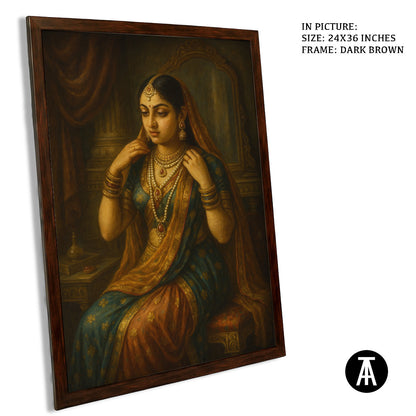 Artwork in Dark Brown Frame
