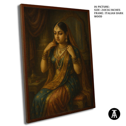 Artwork in Dark Wood Frame
