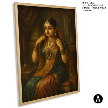 Artwork in Natural Wood Frame