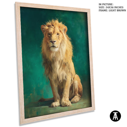 Artwork in Light Brown Frame