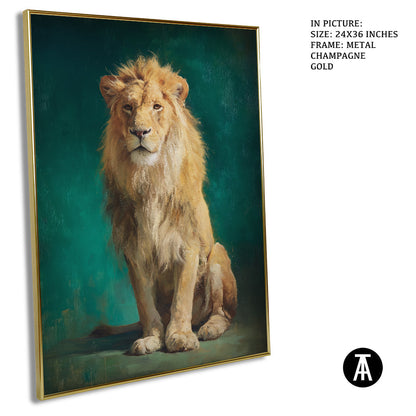 Artwork in Metal Champagne Gold Frame
