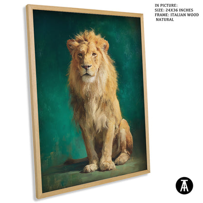 Artwork in Natural Wood Frame