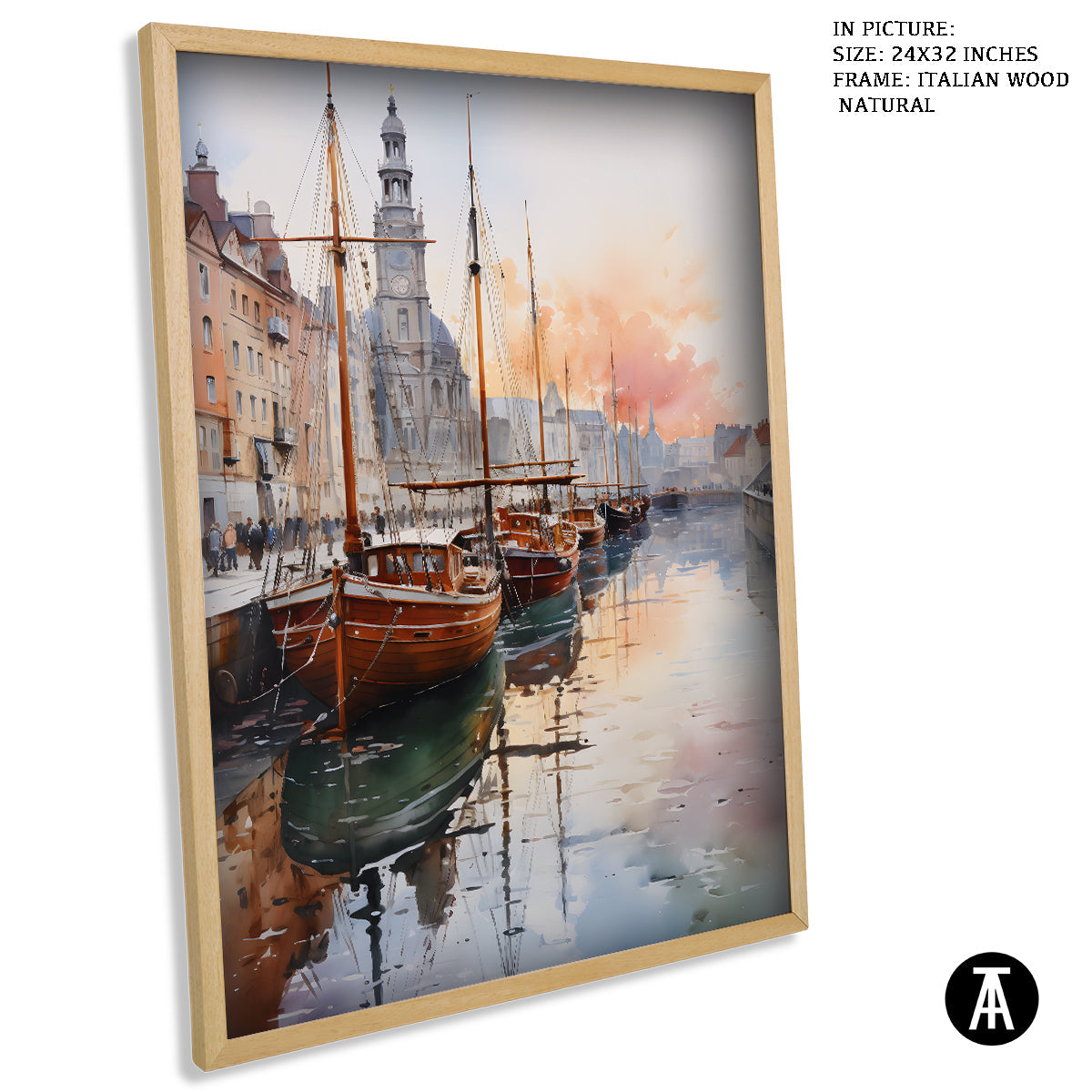 Sample Artwork in Italian Wood Framing Natural