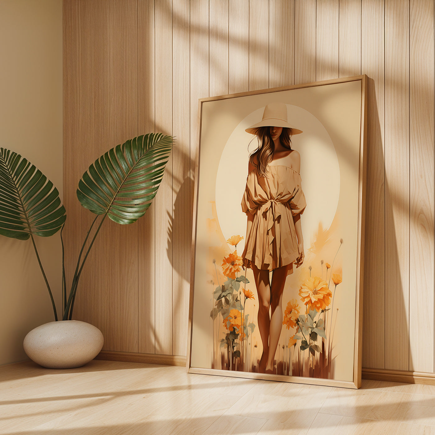 Boho Painting in a Lifestyle Setting