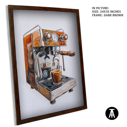 Sample Artwork in Dark Brown Frame