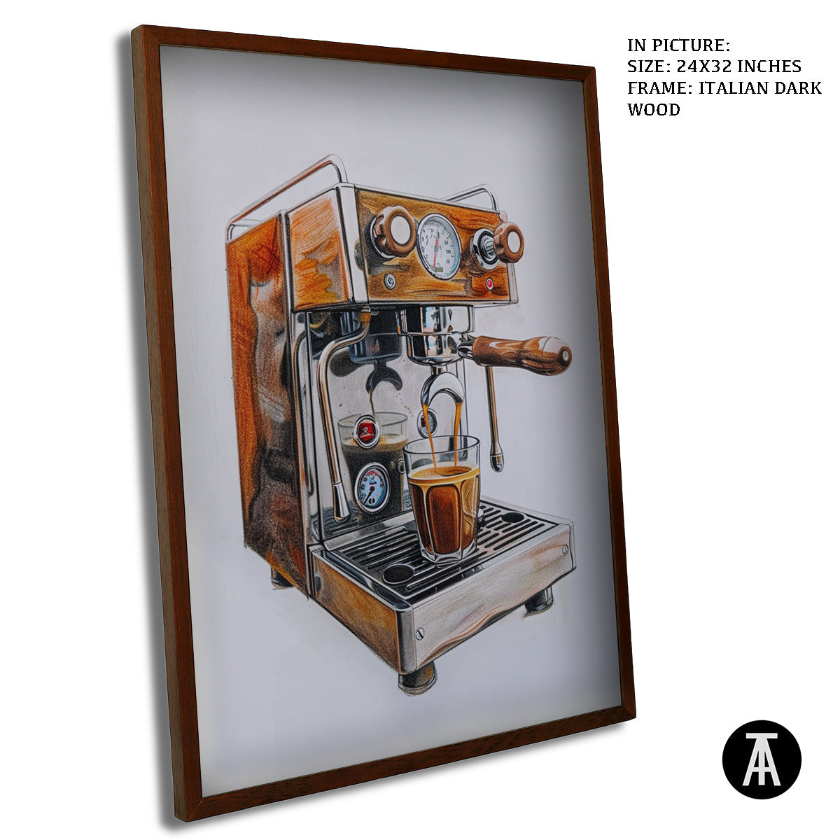 Sample Artwork in Italian Wood Framing Dark