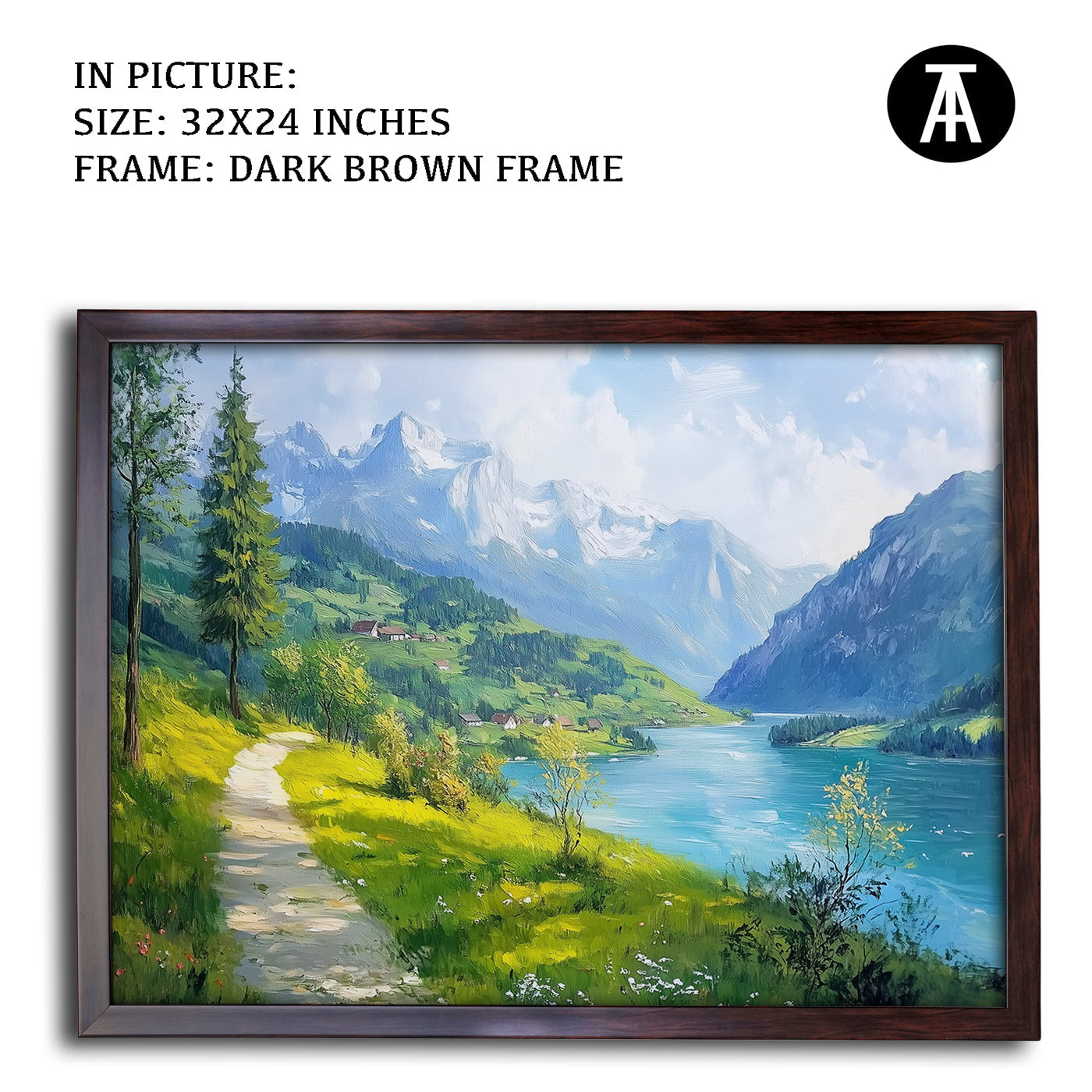 Artwork in Metal Champagne Gold Frame