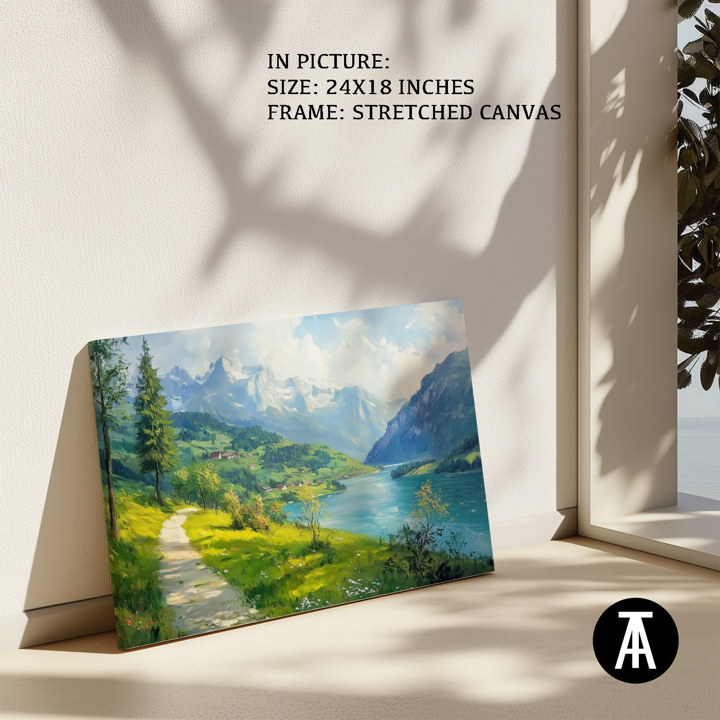 Artwork in Natural Wood Frame