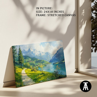 Artwork in Natural Wood Frame