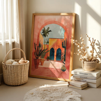 Boho Art Painting in a Lifestyle Setting