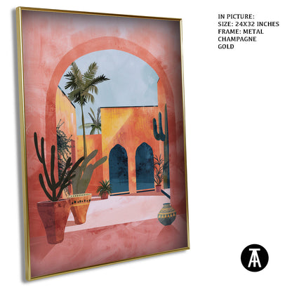 Artwork in Metal Champagne Gold Frame